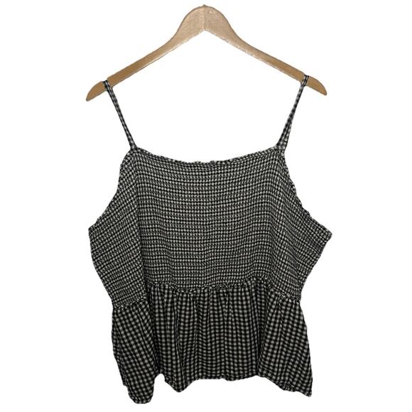 Old Navy Sleeveless Smocked Bodice Gingham Cami Top Women’s Size 3X - Picture 4 of 9
